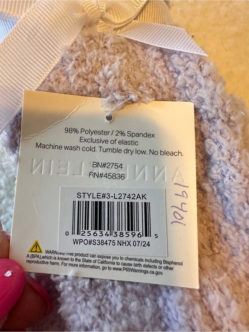 Anne Klein Plush Slipper Socks